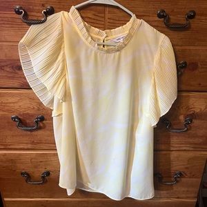Worn once Nine West XL dress shirt. flowy short sleeves. chiffon like material